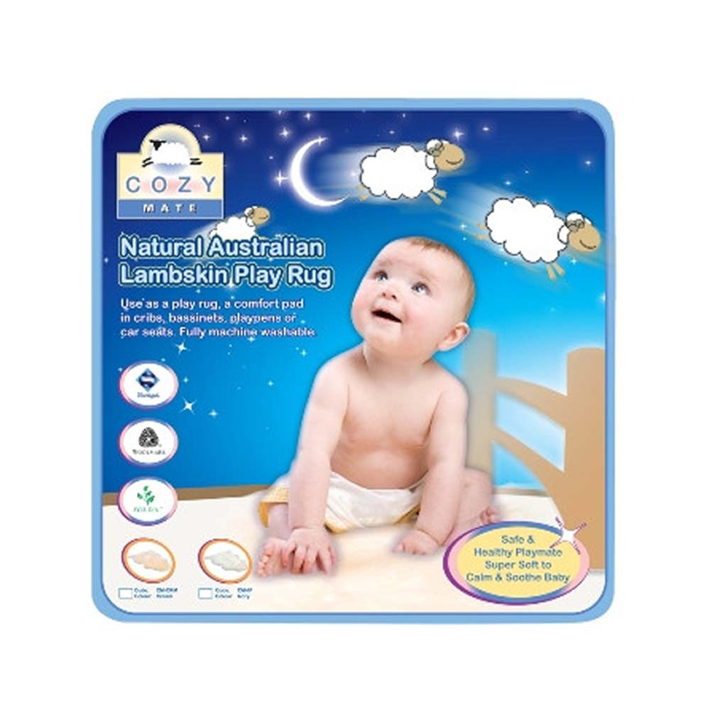Cozy Mat Rut Cozy Mate Natural Australian Lambskin Play Rug Harbor Mist | Natonic