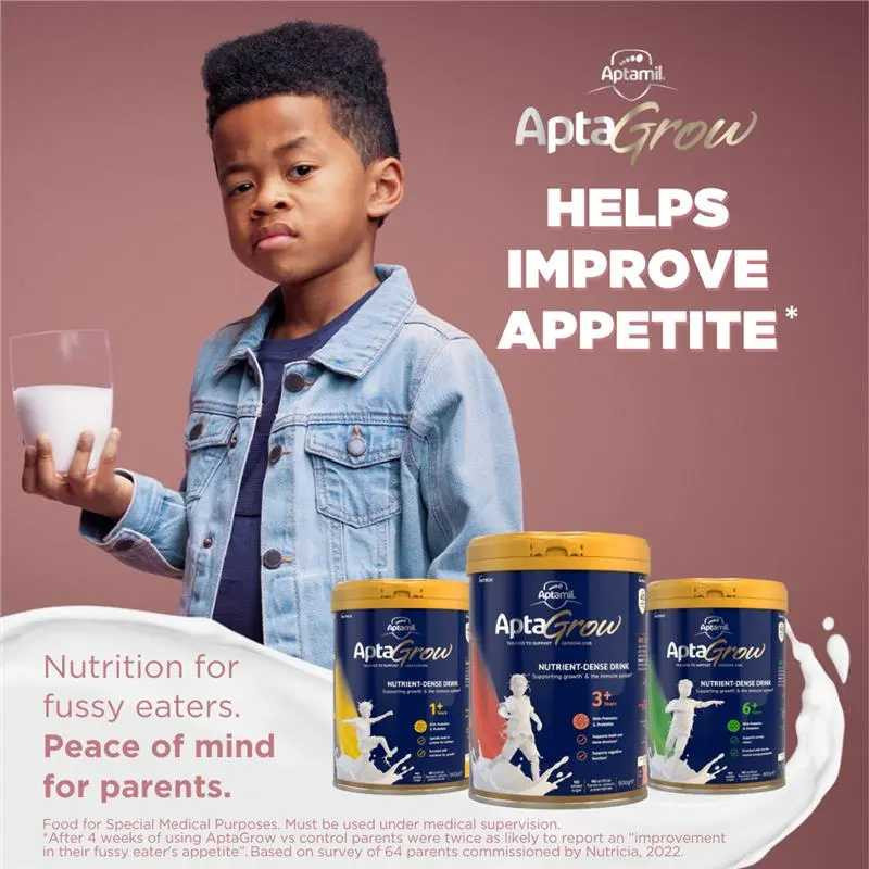 Aptamil AptaGrow Nutrient Dense Drink For 3+ Years 900g | Natonic