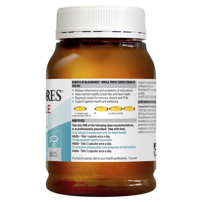 Kandungan Blackmores Fish Oil 1000 Blackmores-Omega Triple Super