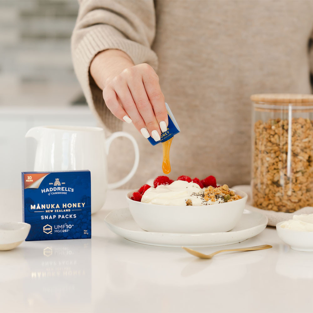 Haddrell's UMF 10+ Mānuka Honey Snap Packs 10 x 8g | Natonic