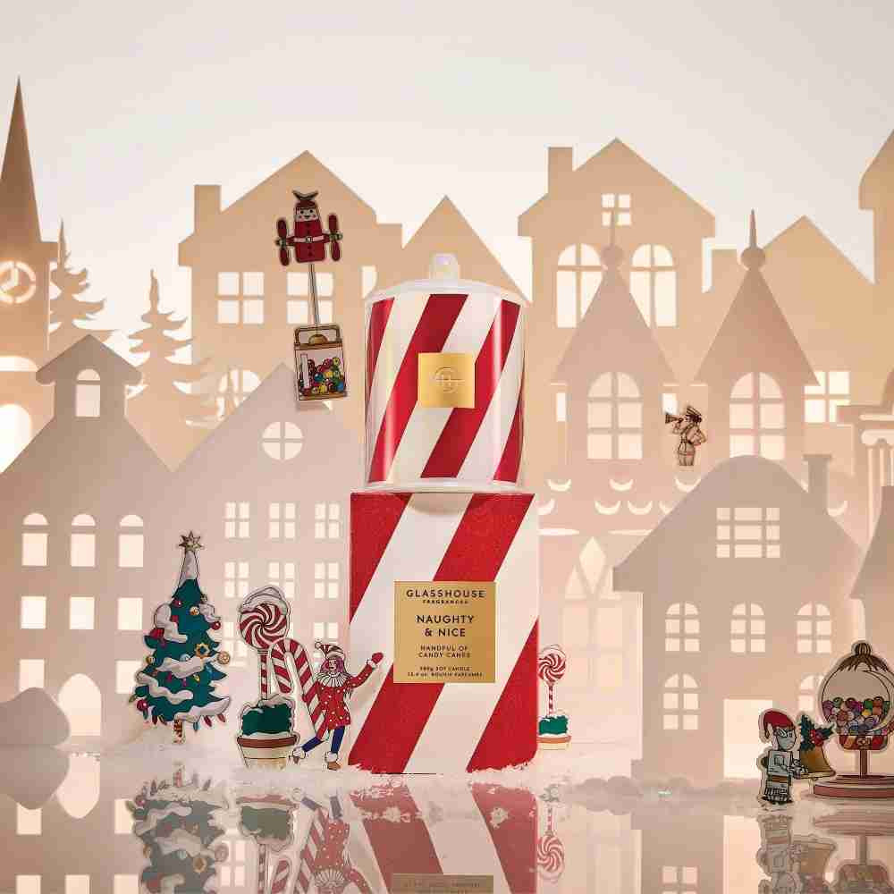 Glasshouse Fragrances Christmas Naughty & Nice 380g Soy Candle
