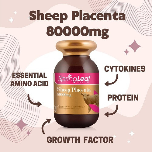 拙作「Placenta」 Spring Leaf Sheep Placenta 80000mg 90 capsules – BeeVitamins