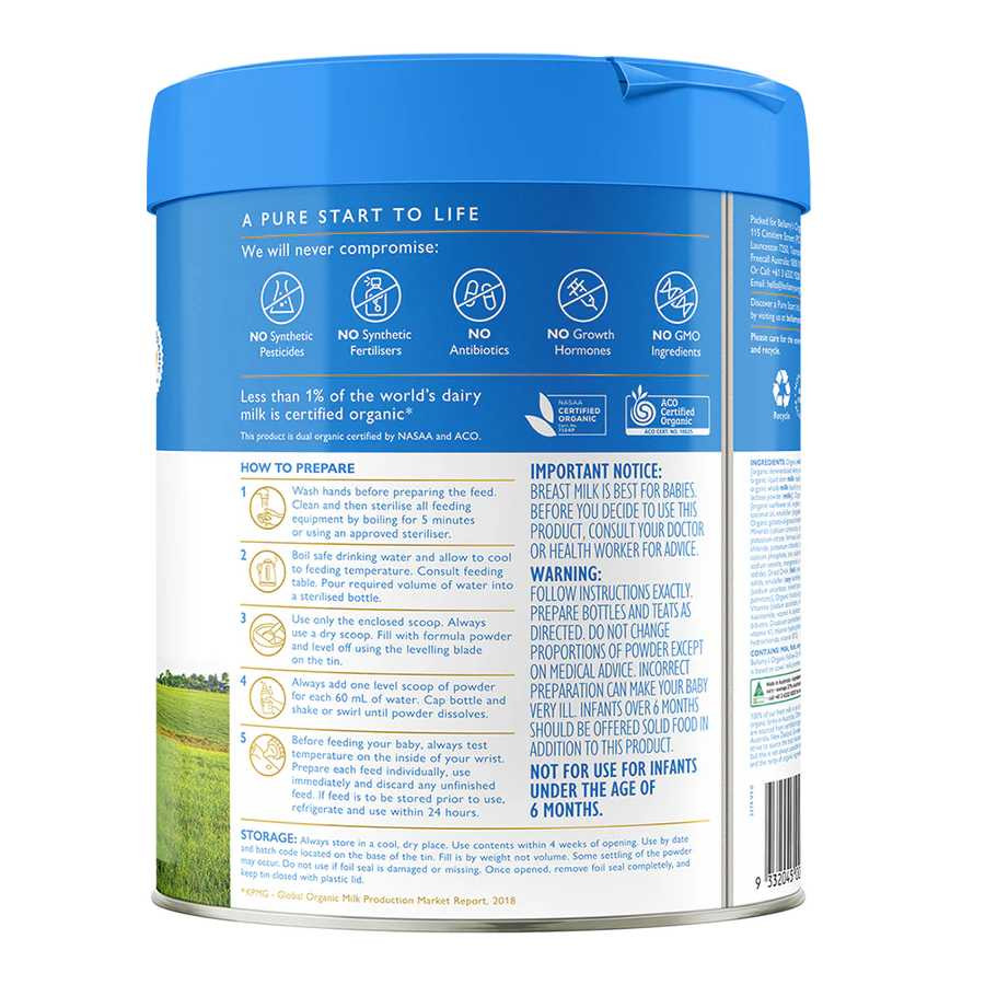 Bellamy Stage 2 Organic Follow-On Formula From 6-12 Months 800g