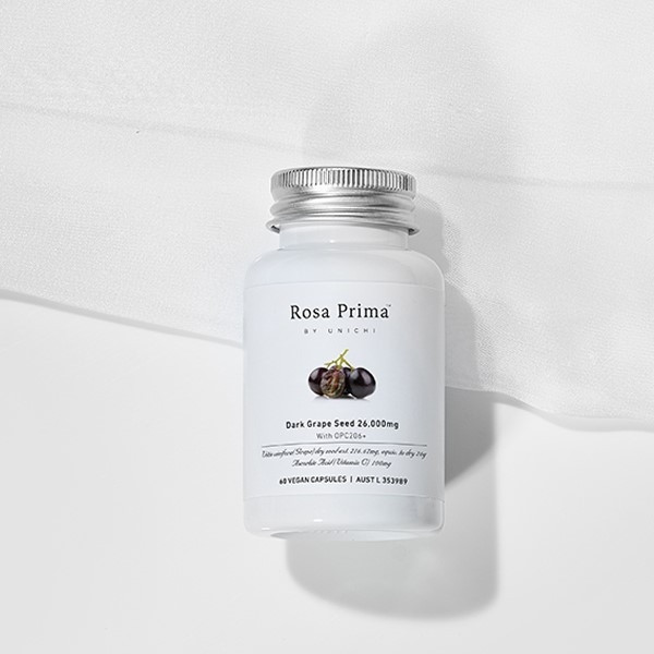 Unichi Rosa Prima Dark Grape Seed 26,000mg 60 Capsules | Natonic