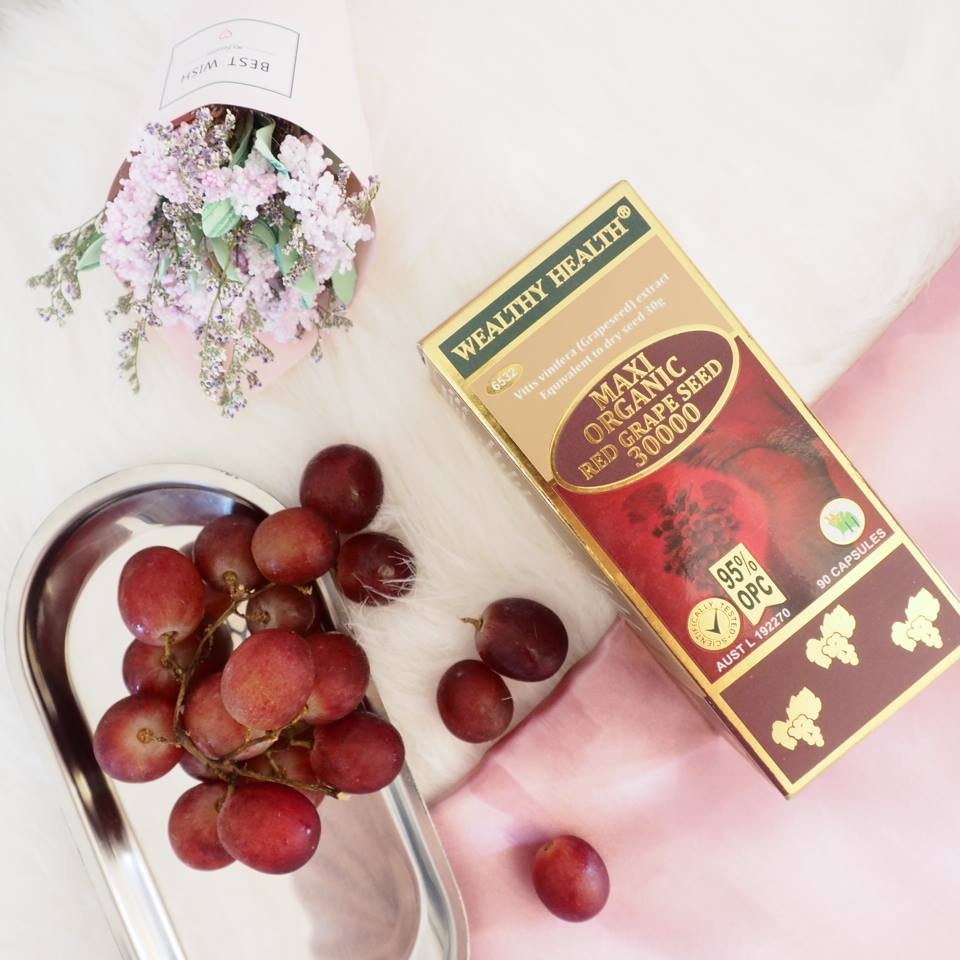 Wealth Health Maxi Organic Red Grape Seed 30000 90 Capsules