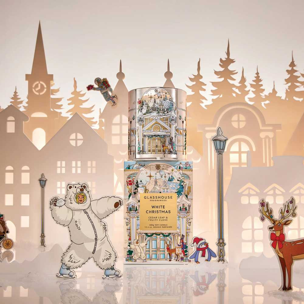 Glasshouse Fragrances Christmas White Christmas 380g Soy Candle