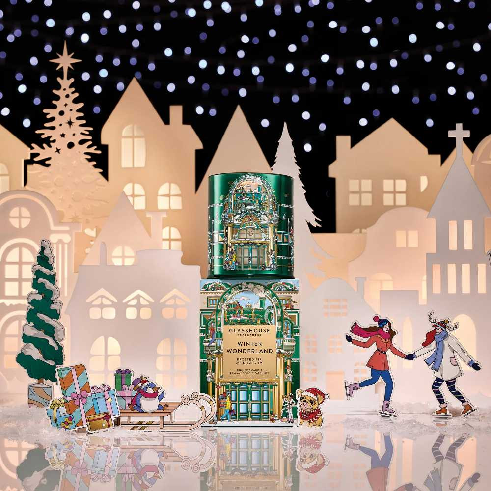 Glasshouse Fragrances Christmas Winter Wonderland 380g Soy Candle