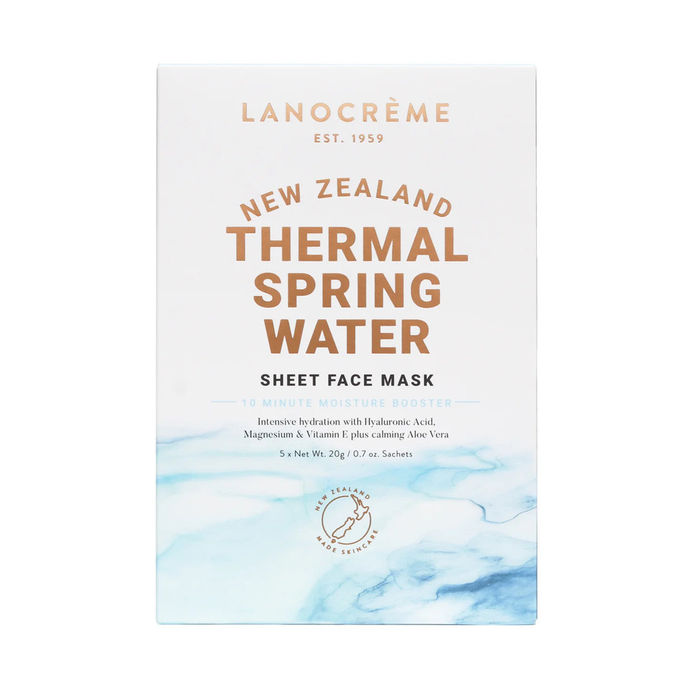 Lanocreme New Zealand Thermal Spring Water Sheet Face Mask 5