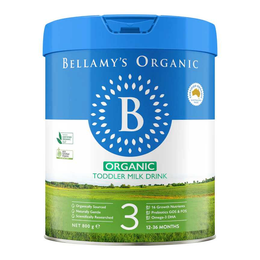 Bellamy’s 3 ベラミスOrganic Toddler Milk Bellamy Stage 3 Organic Toddler Formula (12 Months) 800g | Natonic