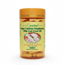 Careline-Super Calcium Supplement with Cod Liver Oil 100 Capsules