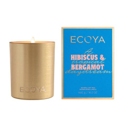 Ecoya-Holiday Hibiscus & Bergamot Goldie Candle 460g