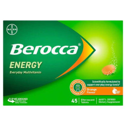 Bayer- Berocca Energy Orange 45 Effervescent Tablets