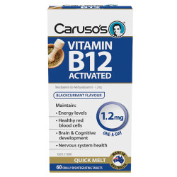 Caruso's Natural Health-Vitamin B12 Activated 60 Tablets