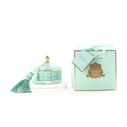 Cote Noire-Art Deco Candle Tiffany Blue and Gold, Persian Lime