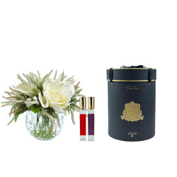 Cote Noire-Christmas Bouquet in Round Bowl - Ivory