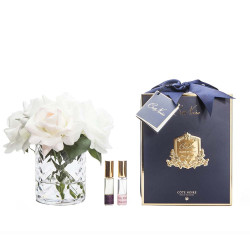 Cote Noire-Herringbone Flower Blush and White Roses