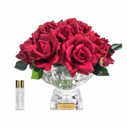Cote Noire-Luxury Centrepiece French Rose Bouquet Red & Gold badge