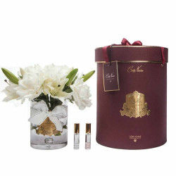 Cote Noire-Luxury Lilies & Roses Bouquet Champagne Gold Badge