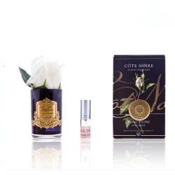 Cote Noire-Perfumed Natural Touch Rose Bud in Black and Ivory White
