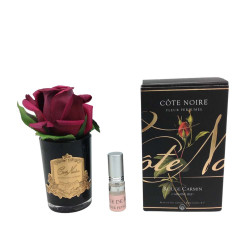 Cote Noire-Perfumed Natural Touch Rose Bud in Black and Carmine Red
