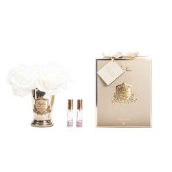 Cote Noire-Rose Champagne Seven Rose Bouquet in Gold Goblet (Limited Edition)