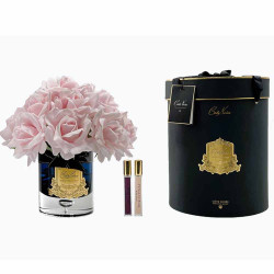 Cote Noir-Luxury Grand Bouquet Dark Glass French Pink Gold Badge