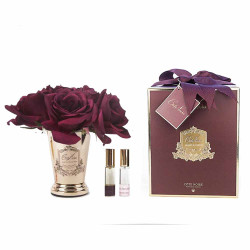 Cote Noir-Seven Rose Bouquet Carmine Red Gold Goblet