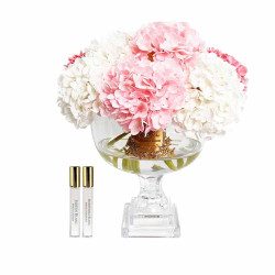 Cote Noire-Luxury Provence Hydrangeas Bouquet Mixed Pink Gold Badge Large 