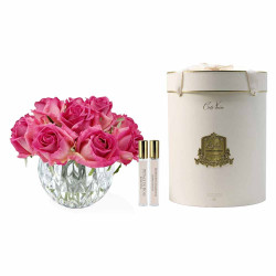 Cote Noire-Luxury Round 13 Rose Bud Bouquet Magenta