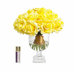 Cote Noire-Luxury Versallies Rose Bouquet Yellow Gold Badge