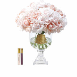 Cote Noire-Versailles French Rose Bouquet Mixed Pink with Gold Badge