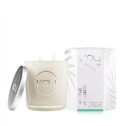 iKOU-Eco-Luxury Candle Glass Breathe Wellness (Large)