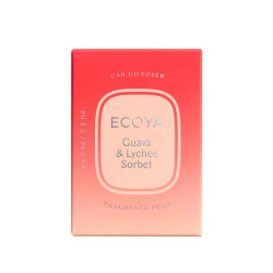 Ecoya-Guava & Lychee Sorbet Car Diffuser Fragrance Pods