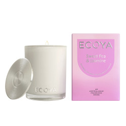 Ecoya-Sweet Pea & Jasmine Soy Wax Fragranced Candle 400g