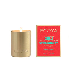 Ecoya-Holiday Chilli Strawberry Mini Goldie Candle 105g
