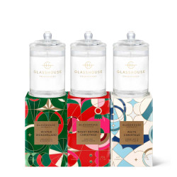 Glasshouse Fragrances-Christmas Trio Triple Scented Soy Candle 3 x 60g