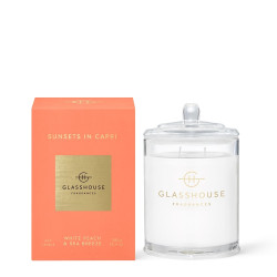 Glasshouse Fragrances-Sunsets in Capri Triple Scented Soy Candle 380g