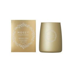 Moss St. Fragrances-Christmas Golden Cedar & Coconut Soy Candle 370g