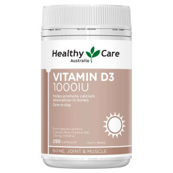 Healthy Care-Vitamin D3 1000IU 250 Capsules