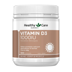 Healthy Care-Vitamin D3 1000IU 500 Capsules