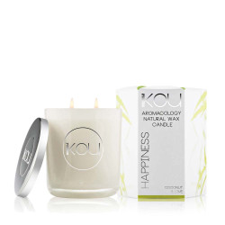 iKOU-HAPPINESS Aromacology Natural Wax Candle Coconut & Lime (Large) 