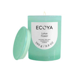 Ecoya-Lotus Flower Soy Wax Fragranced Metro Candle 280g