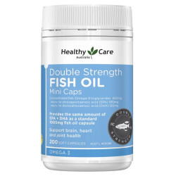 Healthy Care-Double Strength Fish Oil Mini Caps 200 Capsules