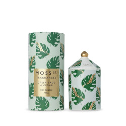 Moss St. Fragrance- Green Sage & Cedar Soy Candle 100g