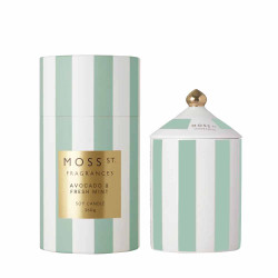 Moss St. Fragrances-Avocado & Fresh Mint Ceramic Candle 360g