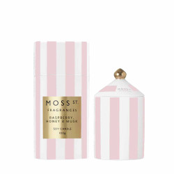 Moss St. Fragrances-Raspberry, Honey & Musk Ceramic Candle 100g