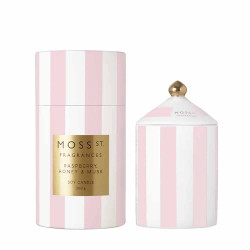 Moss St. Fragrances-Raspberry, Honey & Musk Ceramic Candle 360g