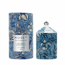 Moss St. Fragrances-Sea Spray & Waterlily Ceramic Candle 360g