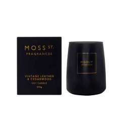 Moss St. Fragrances-Vintage Leather & Cedarwood Soy Candle 370g