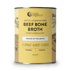 Nutra Organics-Beef Bone Broth Immune Gut Wellbeing Turmeric Flavour 125g